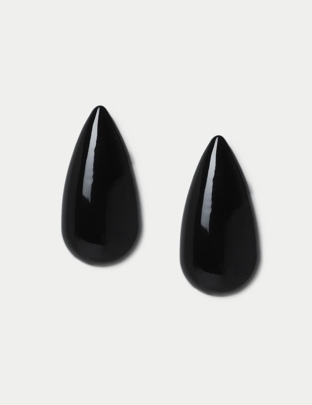 M&S Tear Drop Statement Earrings Black