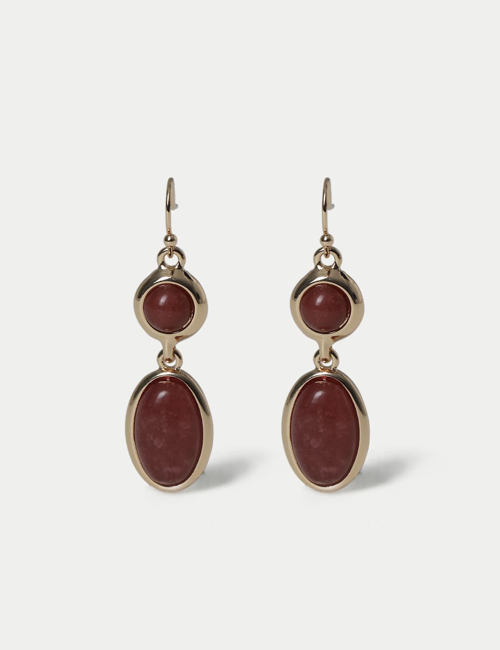 Per Una Per Una Natural Stone Double Drop Earrings Multi