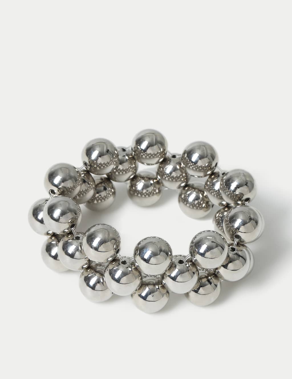 M&S Sphere Cluster Stretch Bracelet Silver