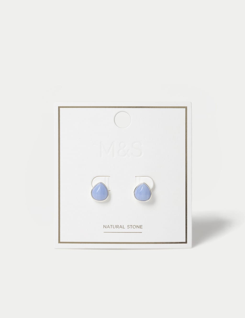 M&S Natural Stone Stud Earrings Blue