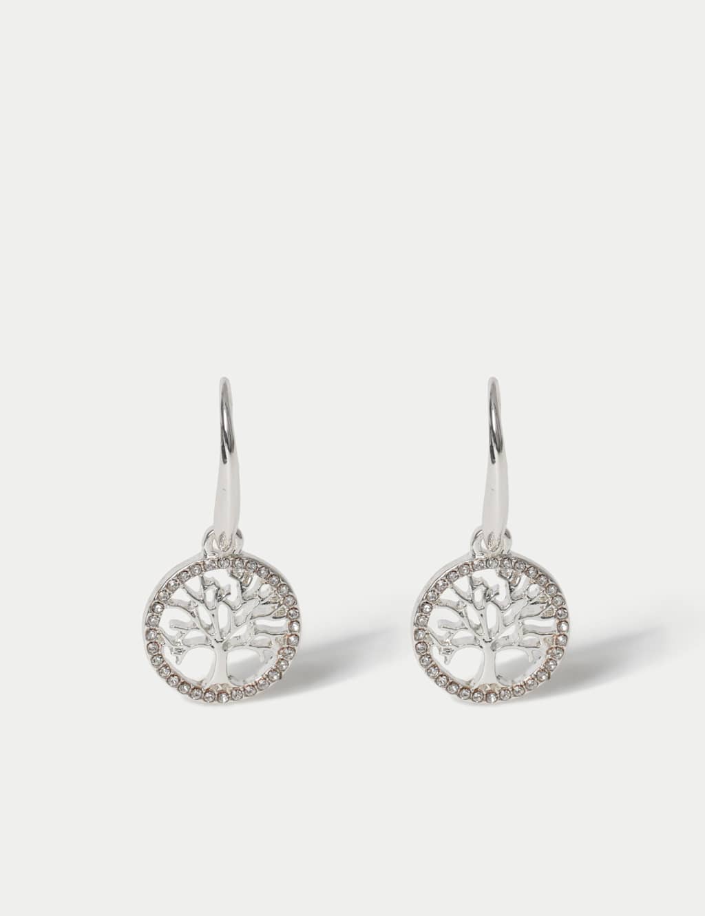M&S Gifting Tree Of Life Drop Earrings Silver