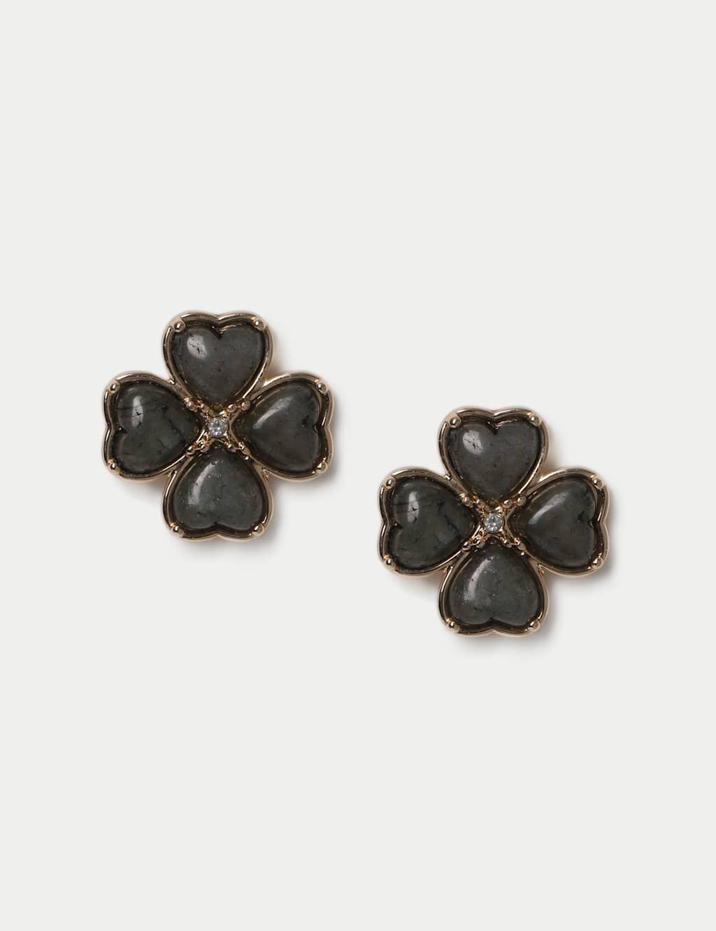 Women's Per Una Natural Stone Stud Earrings - Gold