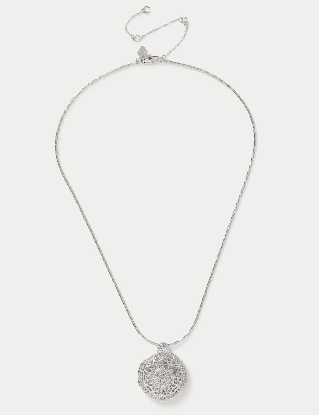 M&S Per Una Short Drop Pendant Necklace Silver