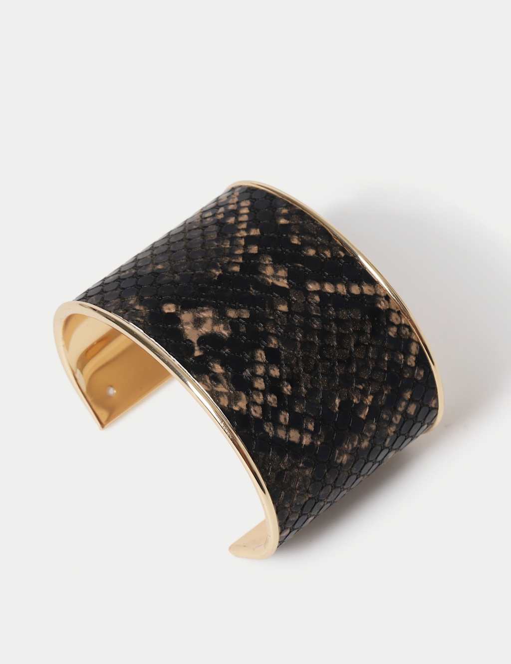 M&S PU Woven Cuff Bracelet Black