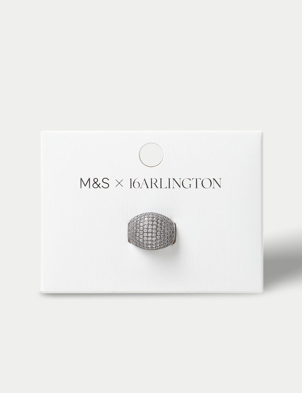 M&S x 16Arlington Embellished Gunmetal Ring Dark Grey