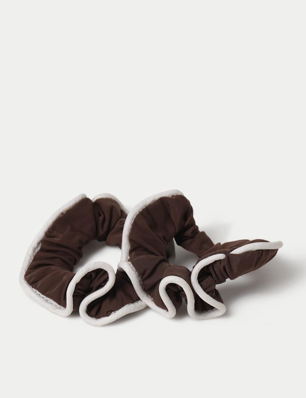 M&S Women's 2 Pack Brown Mini Scrunchie Set