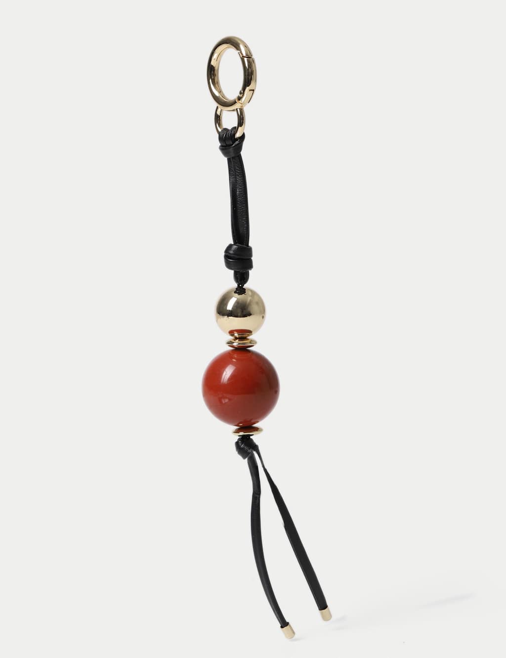 M&S Natural Stone Bag Charm Red