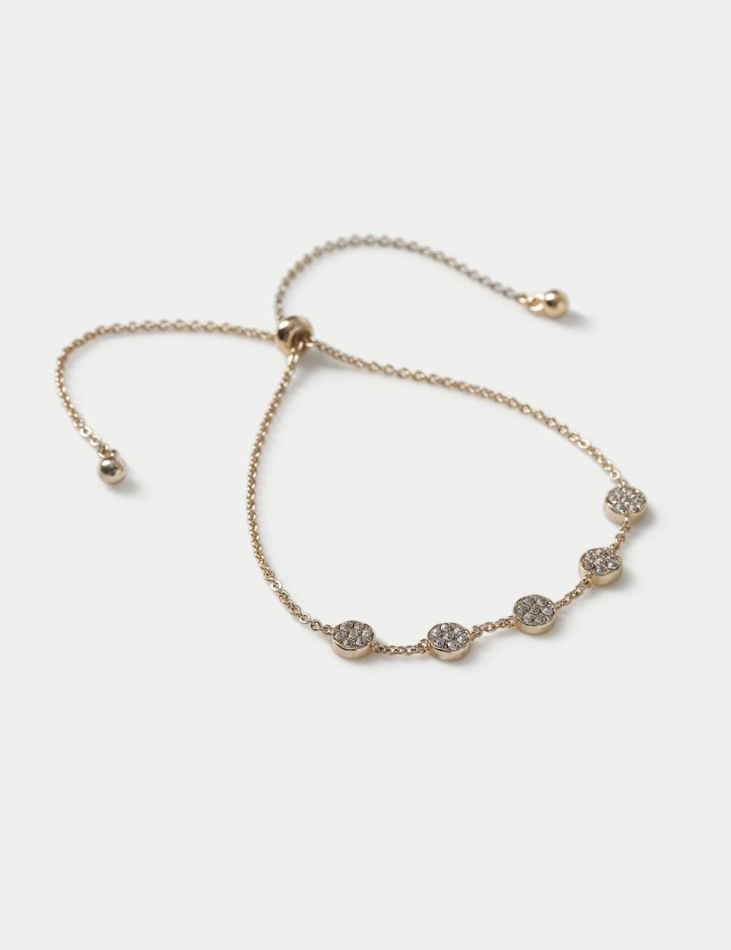 M&S Disc Ditsy Tie Me Up Bracelet Gold