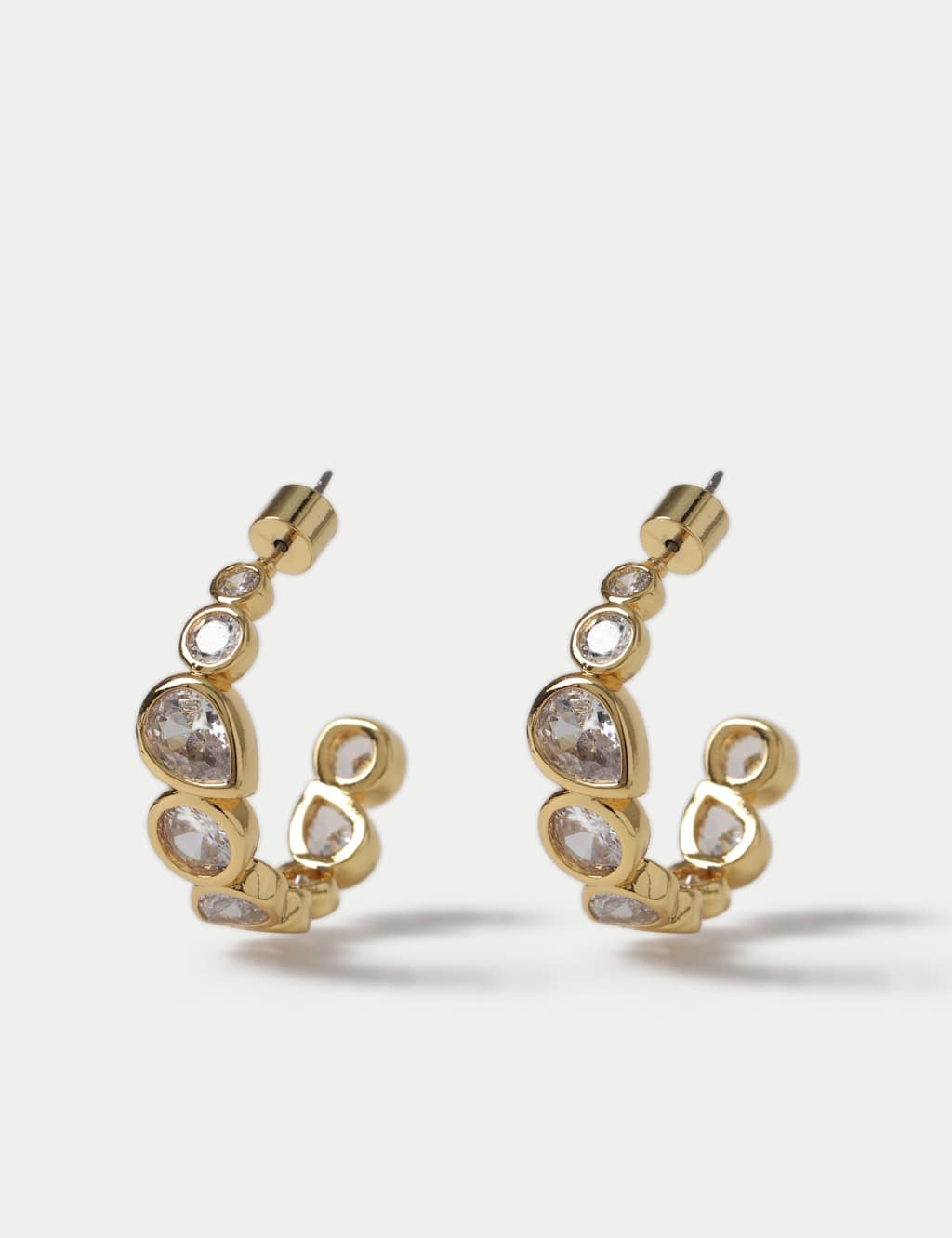 M&S Women's 18k Gold Plated Hoop Earrings