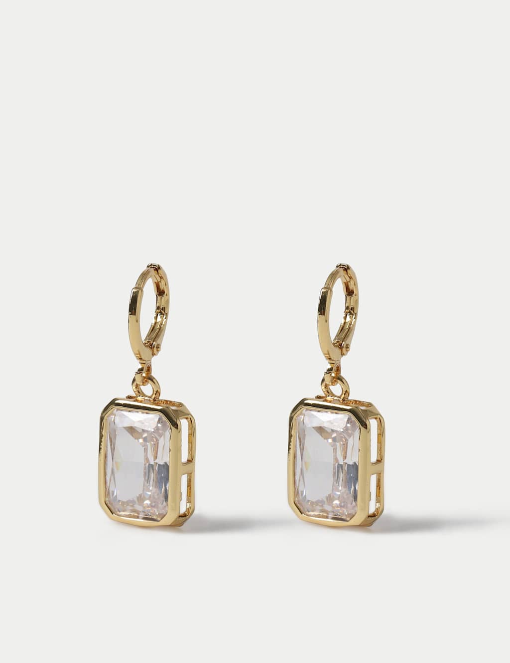 M&S Women's 18k Gold Plated Cubic Zirconia Earrings