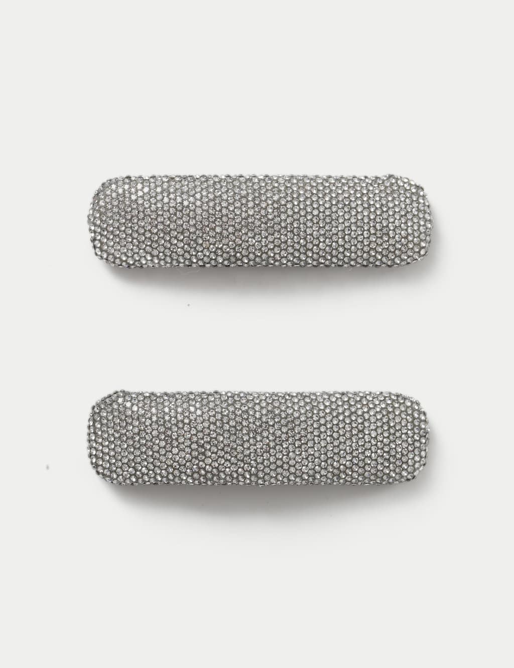 M&S 2 Pack Embellished Hair Clips Silver