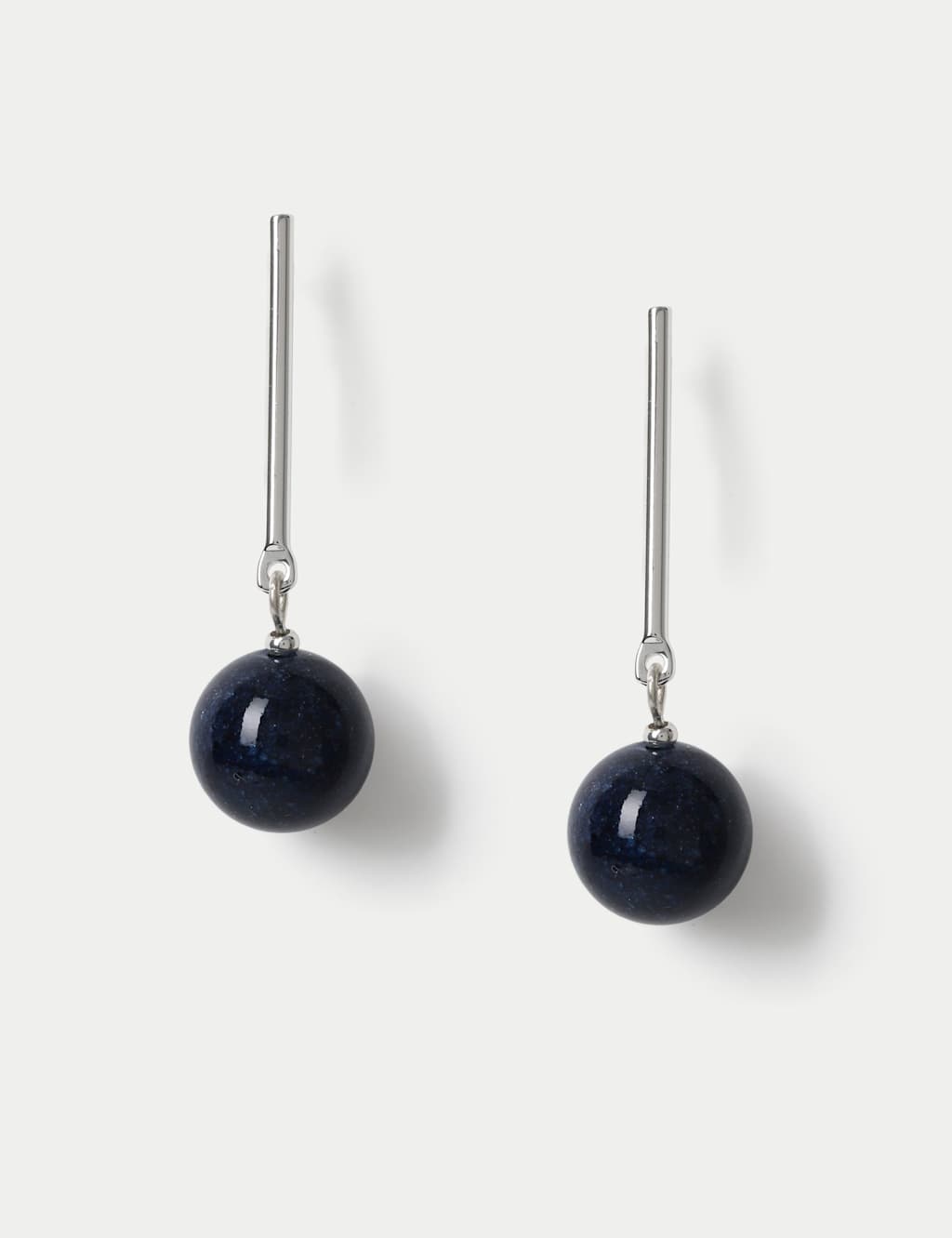 Women's Natural Stone Stick Drop Earrings - Blue - Available at M&S