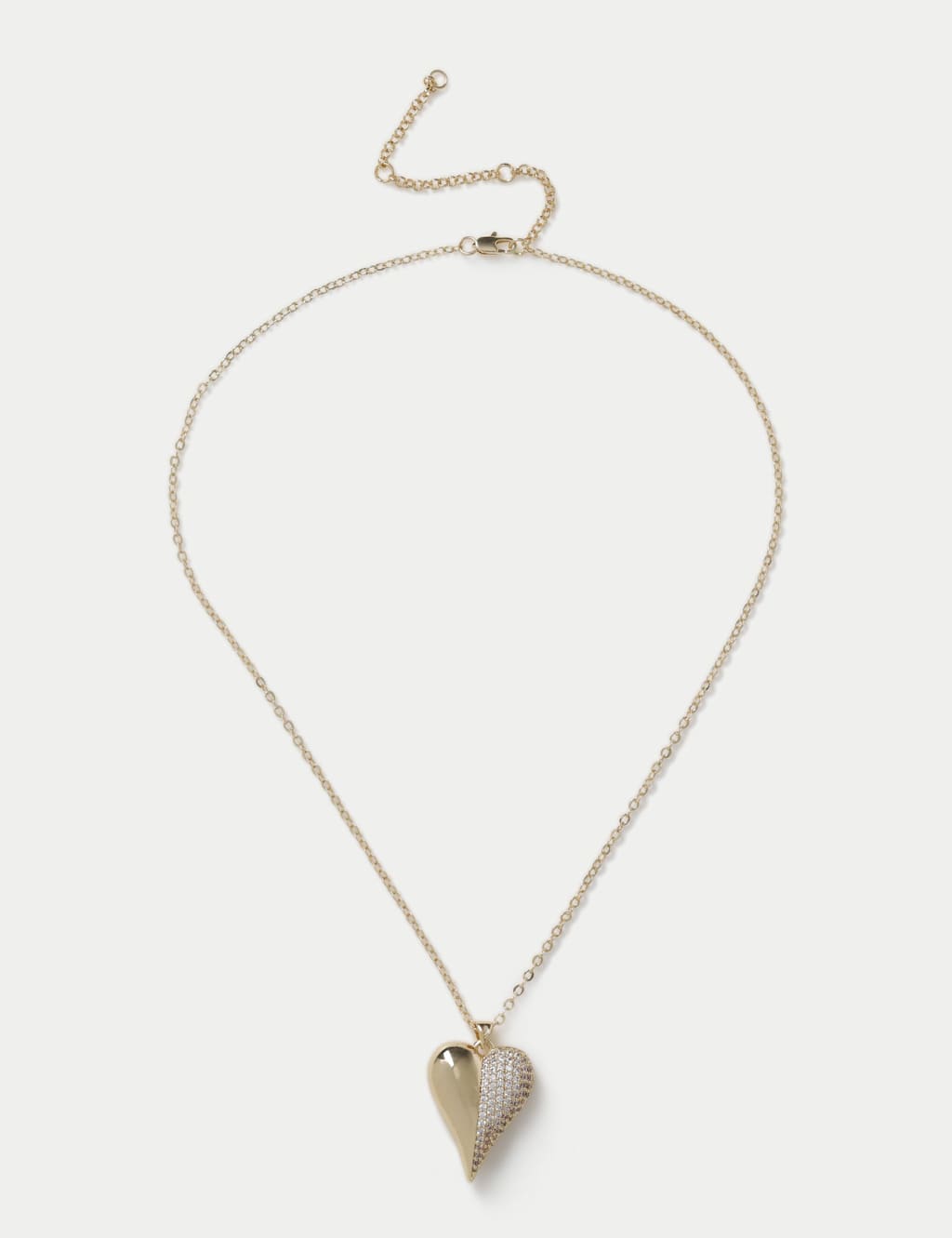 M&S 14ct Gold Plated Heart Necklace Gold