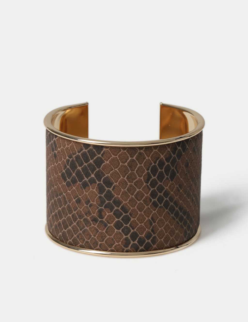 M&S Women's Snake Cuff Bracelet - Brown