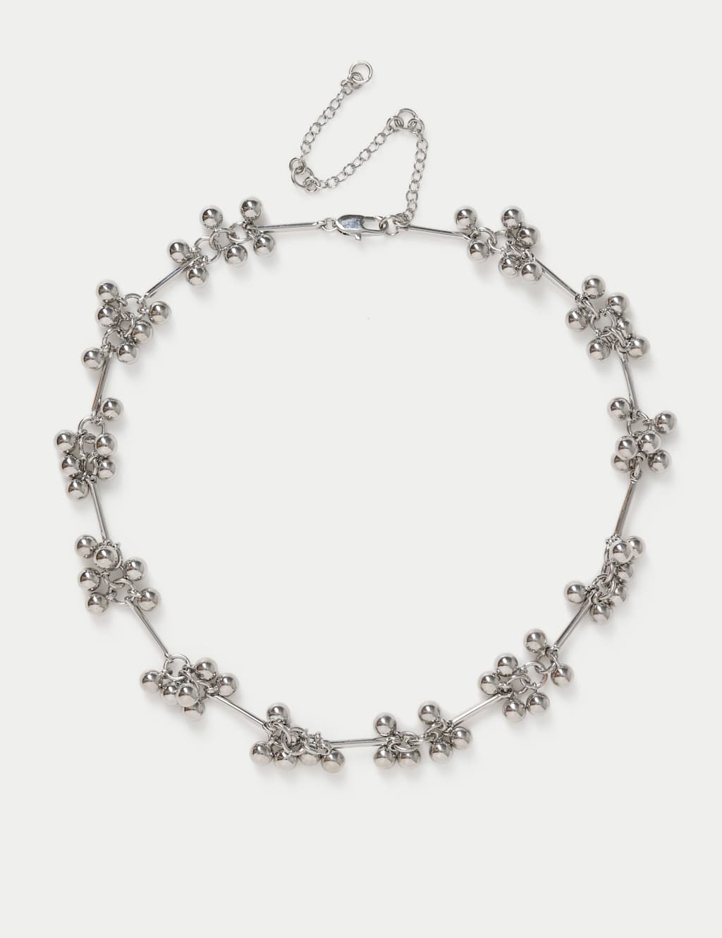 M&S Women's Sphere Cluster Necklace - Silver