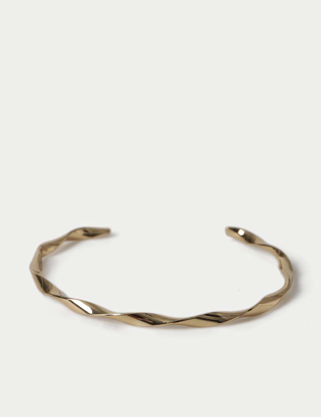 M&S 14ct Gold Plated Twist Cuff Bracelet Gold