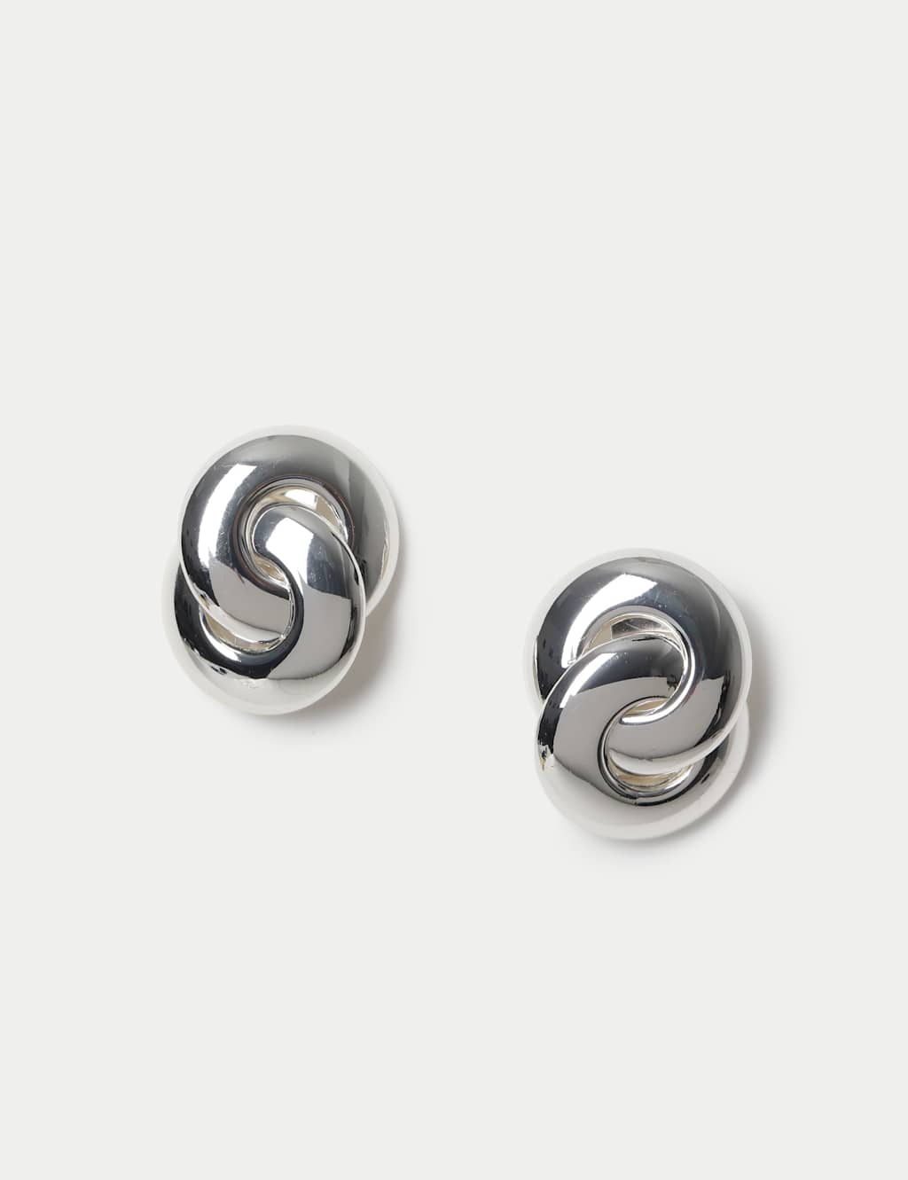 M&S Knot Stud Earrings Silver