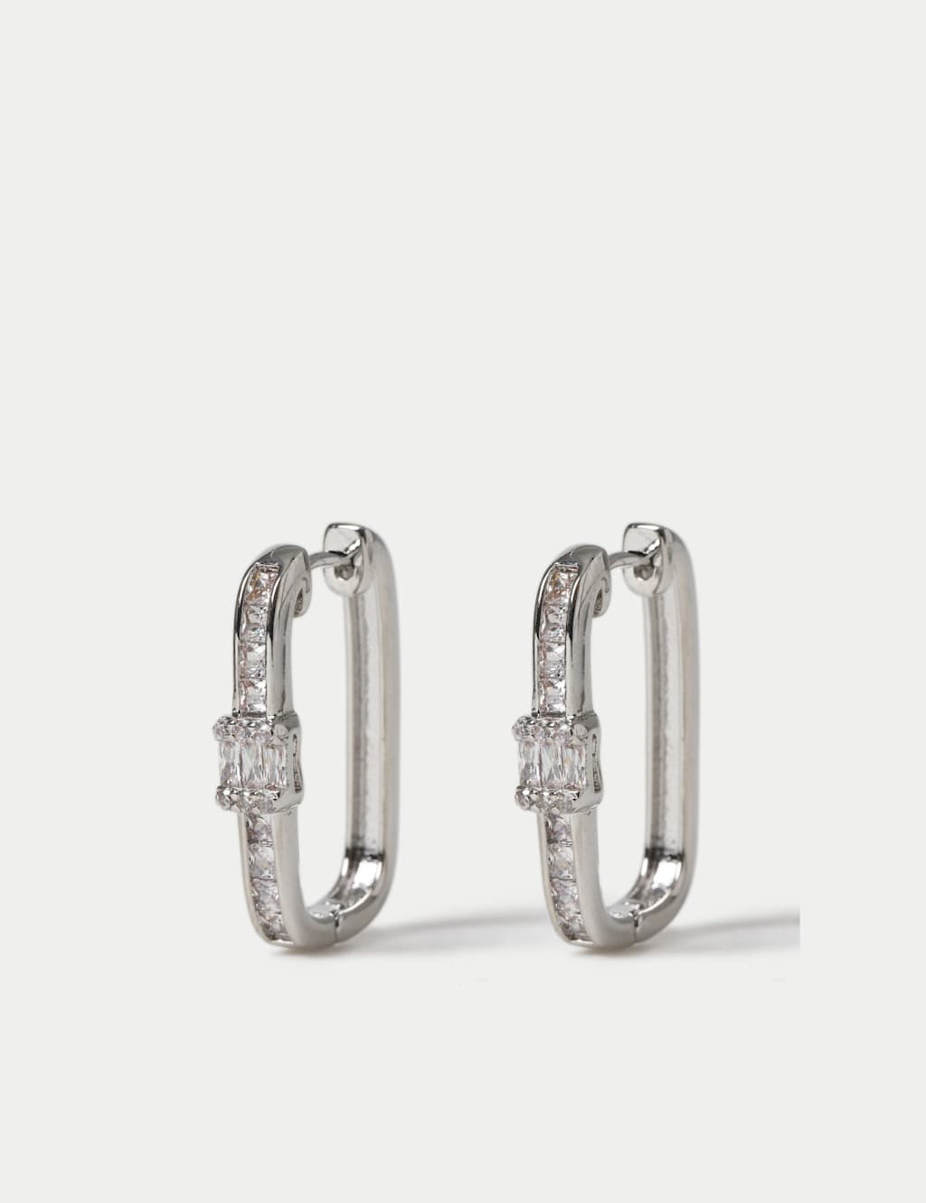 Women's Per Una Cubic Zirconia Hoop Earrings - Silver