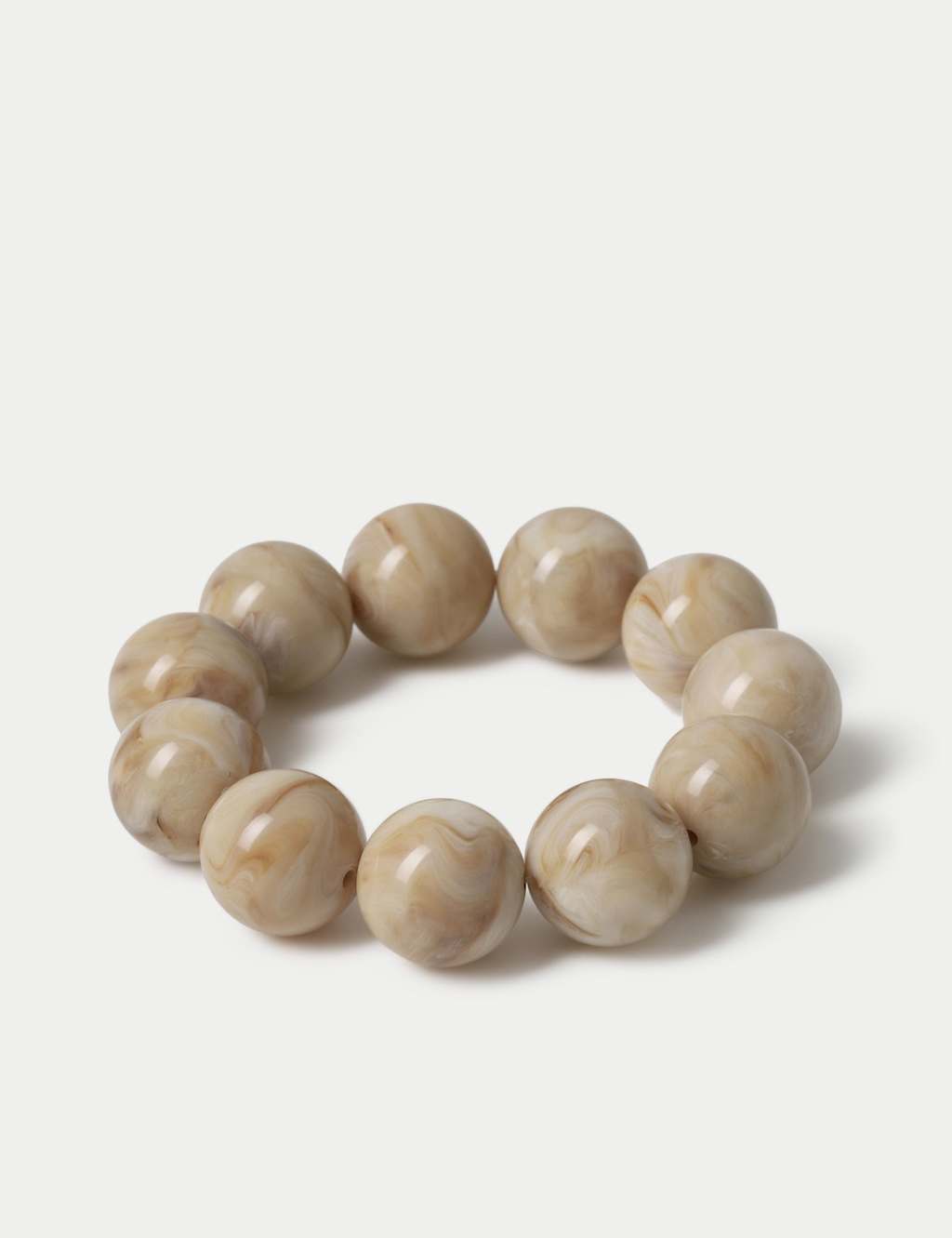 M&S Women's Resin Ball Stretch Wristwear - Cream