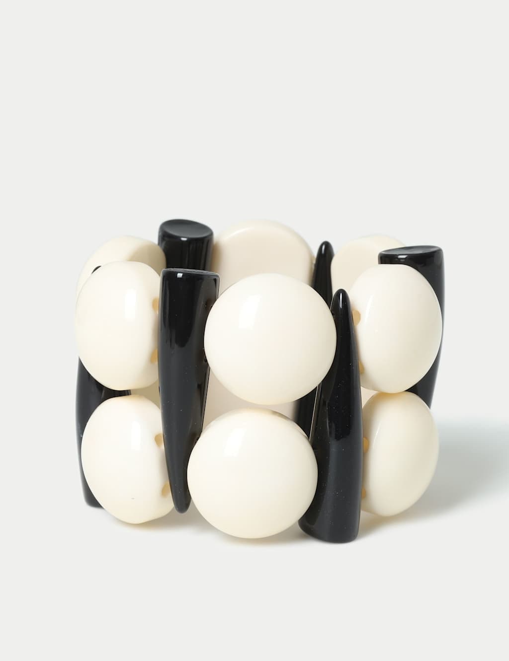 M&S Women's Black and White Shape Detail Wristwear - Black Mix