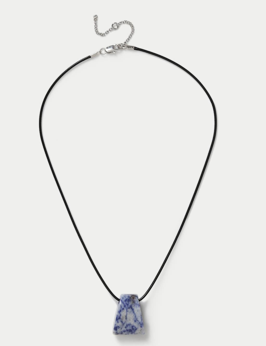 M&S Women's Natural Stone Pendant Necklace - Black Mix