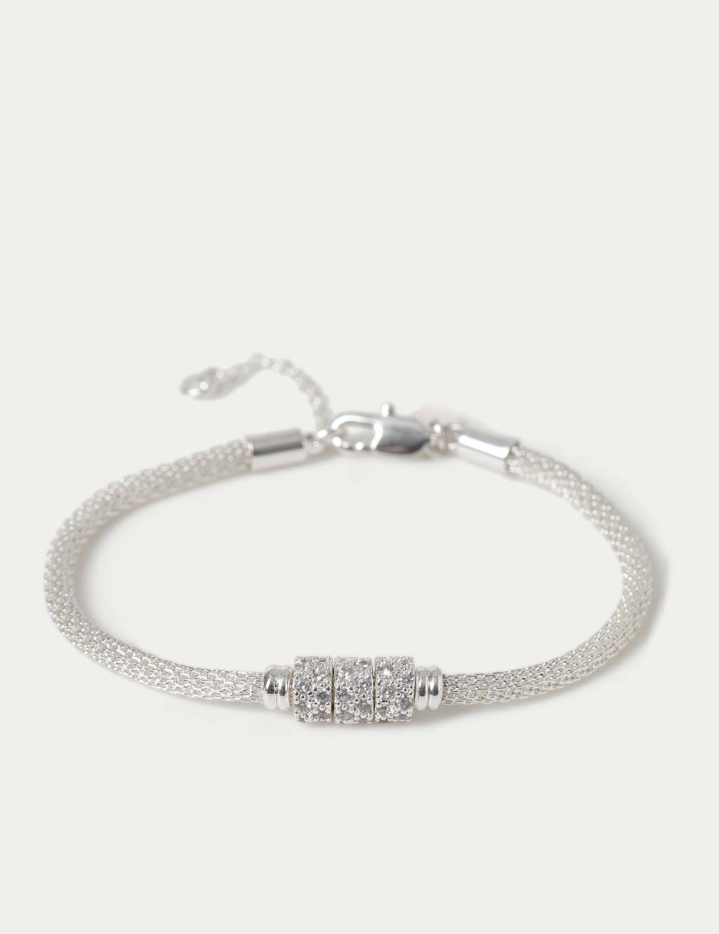 Per Una Per Una Cubic Zirconia Chain Bracelet Silver