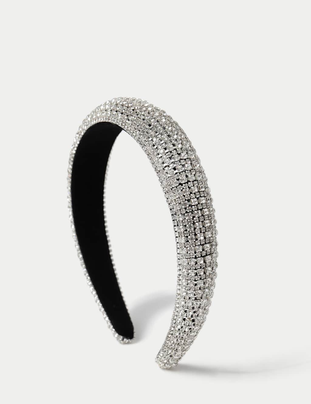 M&S Statement Embellished Padded Headband Silver