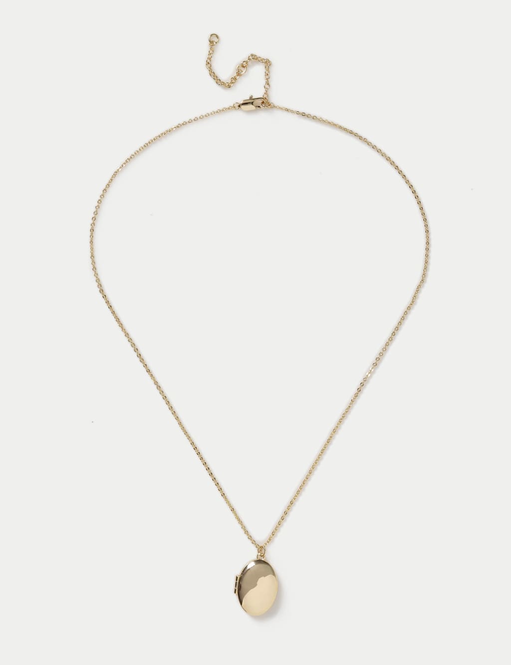 M&S 14ct Gold Plated Locket Necklace Gold