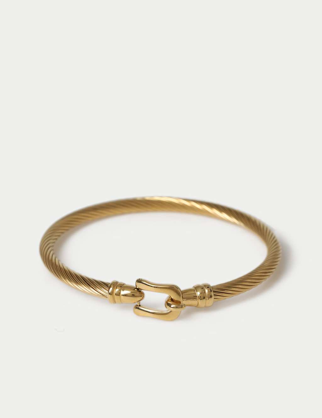 M&S Autograph Buckle Texture Bangle Gold