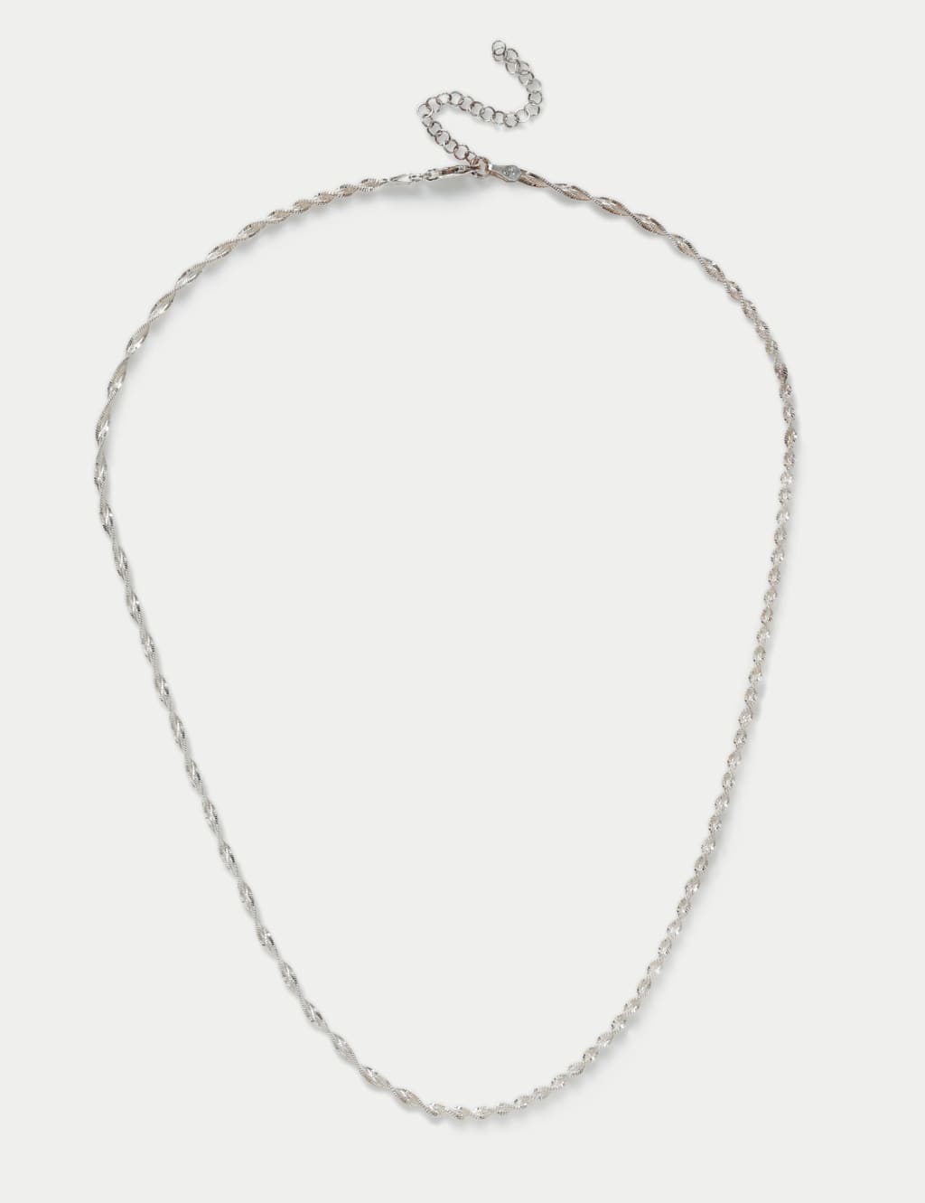 M&S Women's Sterling Silver Twist Necklace