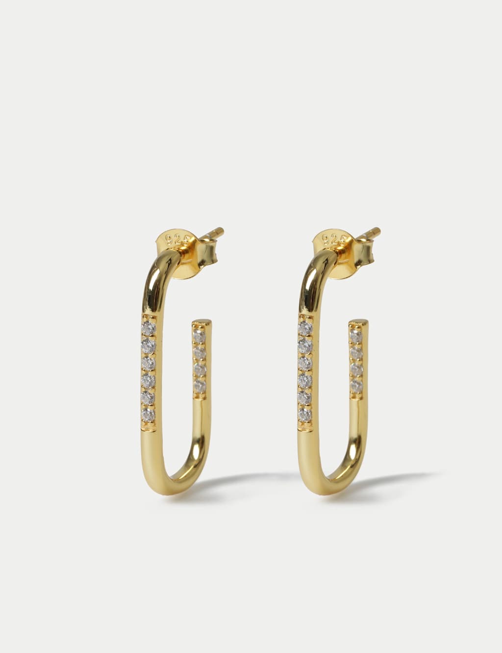 M&S Women's Sterling Silver Gold Plated Earrings