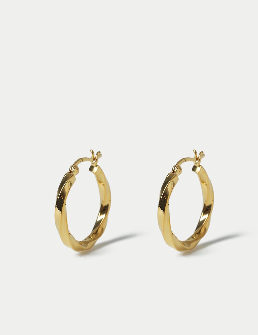 M&S Women's Sterling Silver Gold Plated Earrings