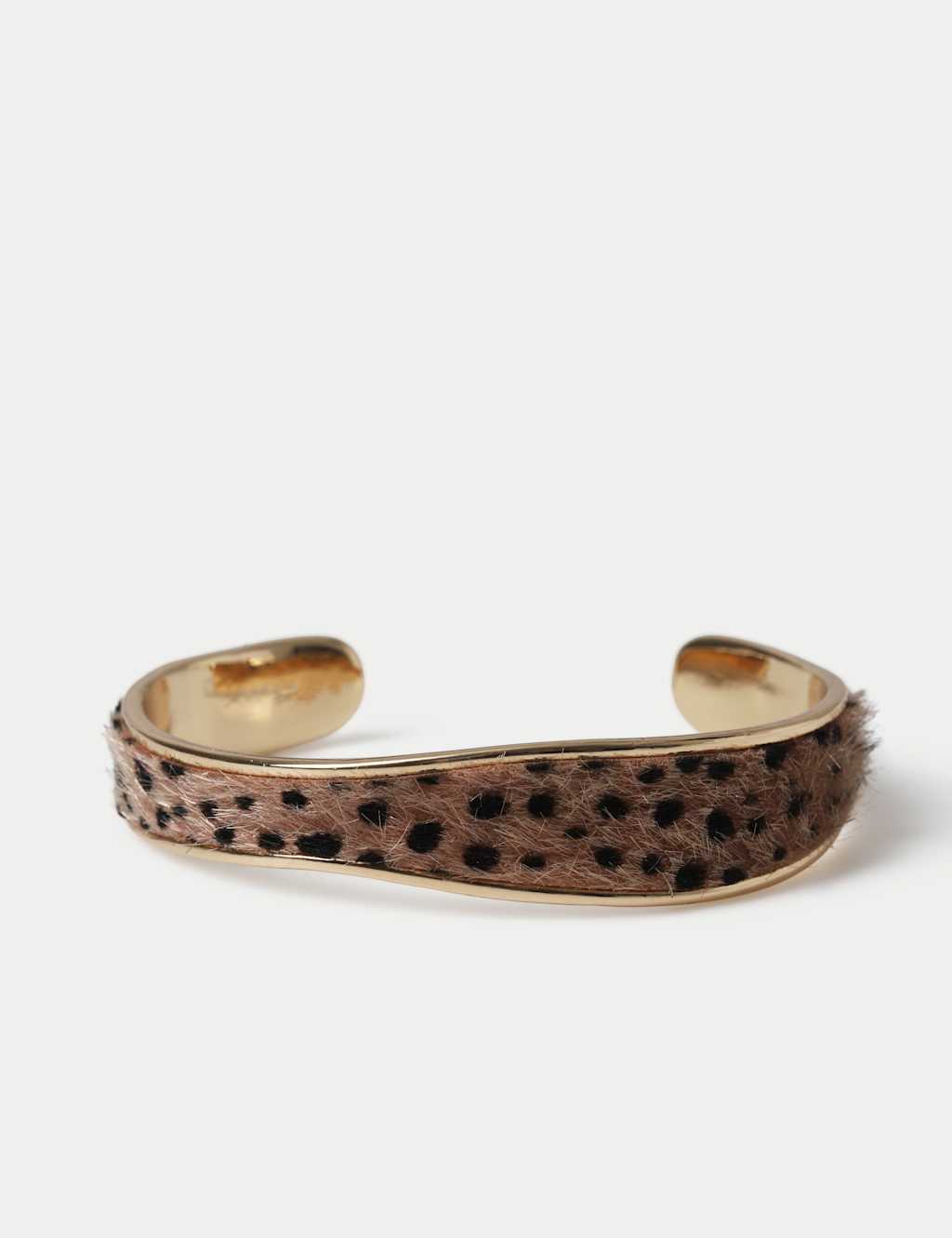 M&S Women's Faux Print Cuff Bracelet - Brown