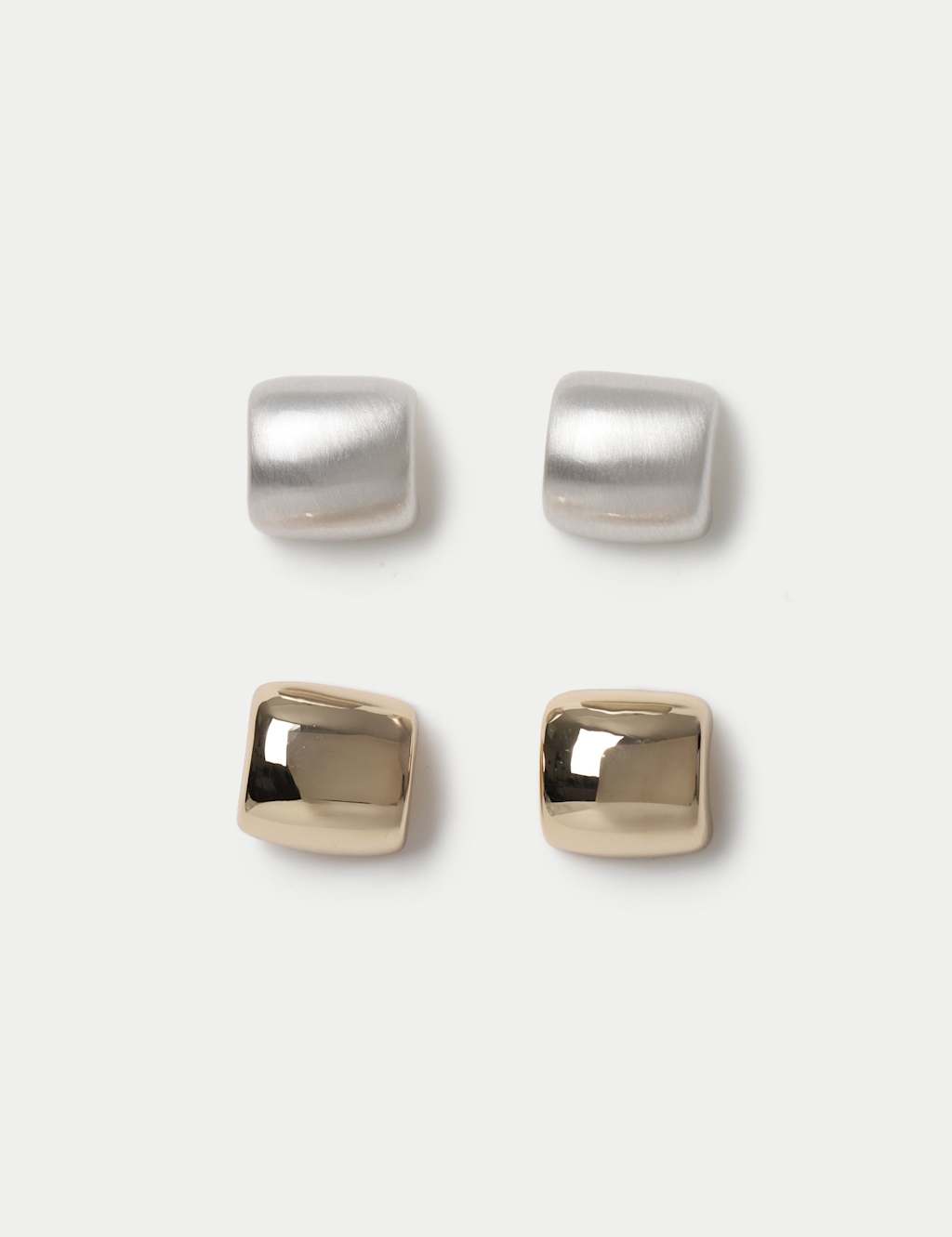 Women's 2 Pack Square Stud Earrings - Multi - Available at M&S