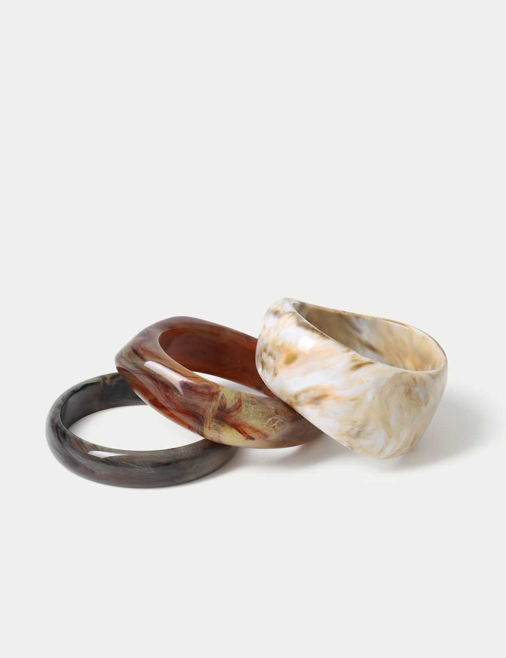 M&S Women's 3 Pack Resin Bangle - Multi