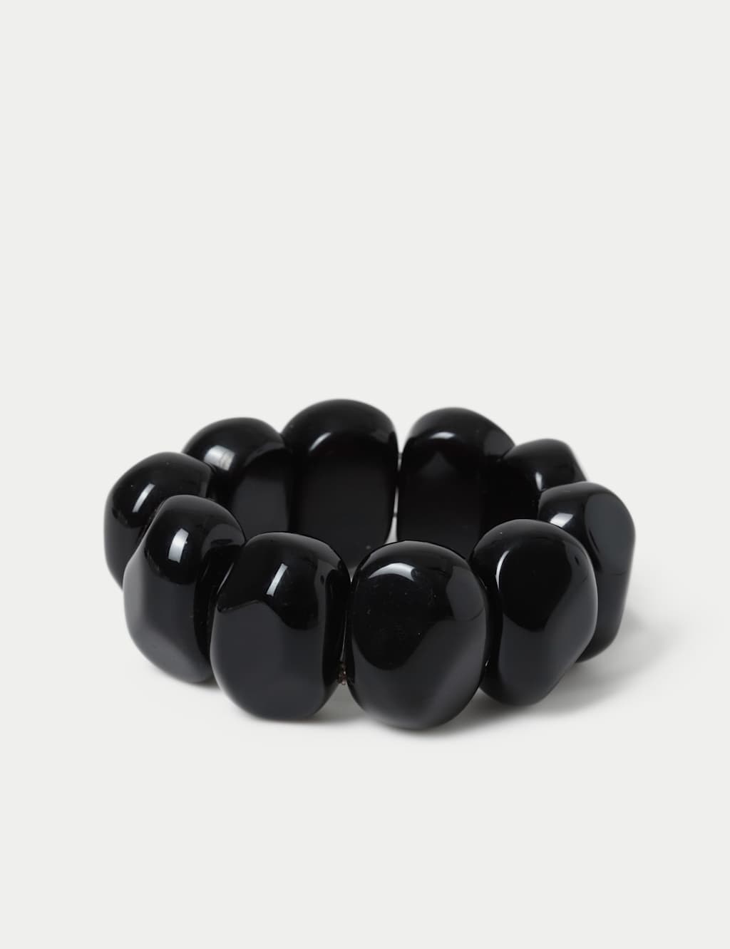 M&S Women's Molten Resin Stretch Bracelet - Black