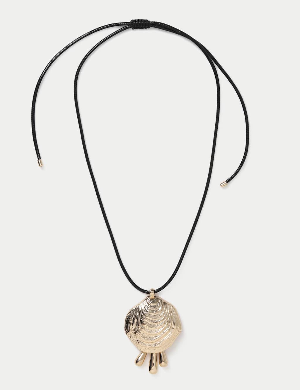 M&S Women's Cord Metal Shell Pendant Necklace - Multi