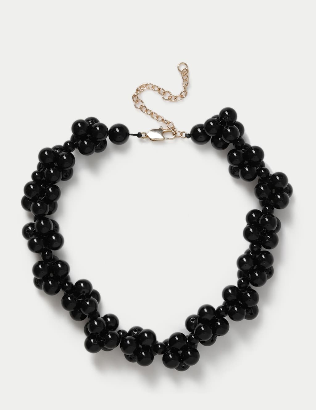 M&S Women's Glass Cluster Necklace - Black