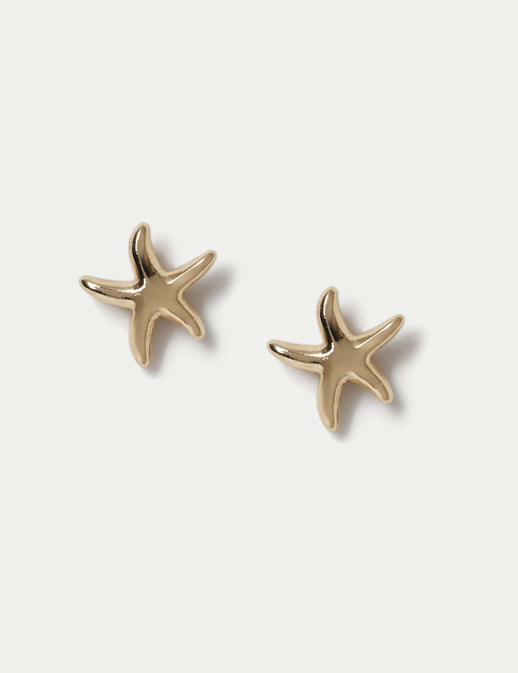 M&S Women's 14ct Gold Plated Starfish Stud Earrings