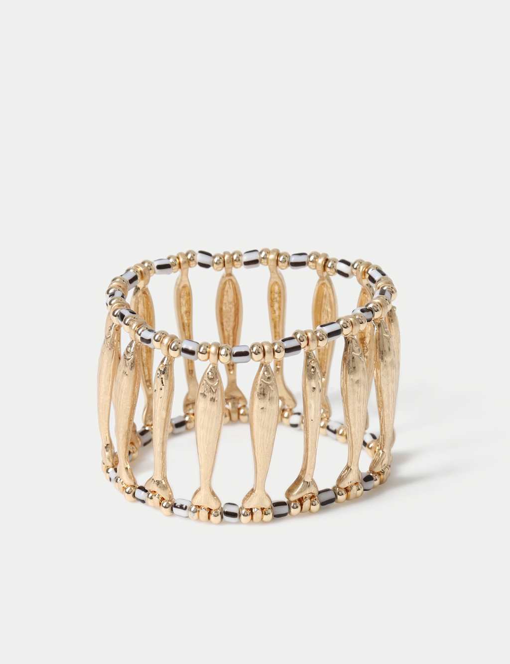 M&S Women's Fish Stretch Bracelet - Gold