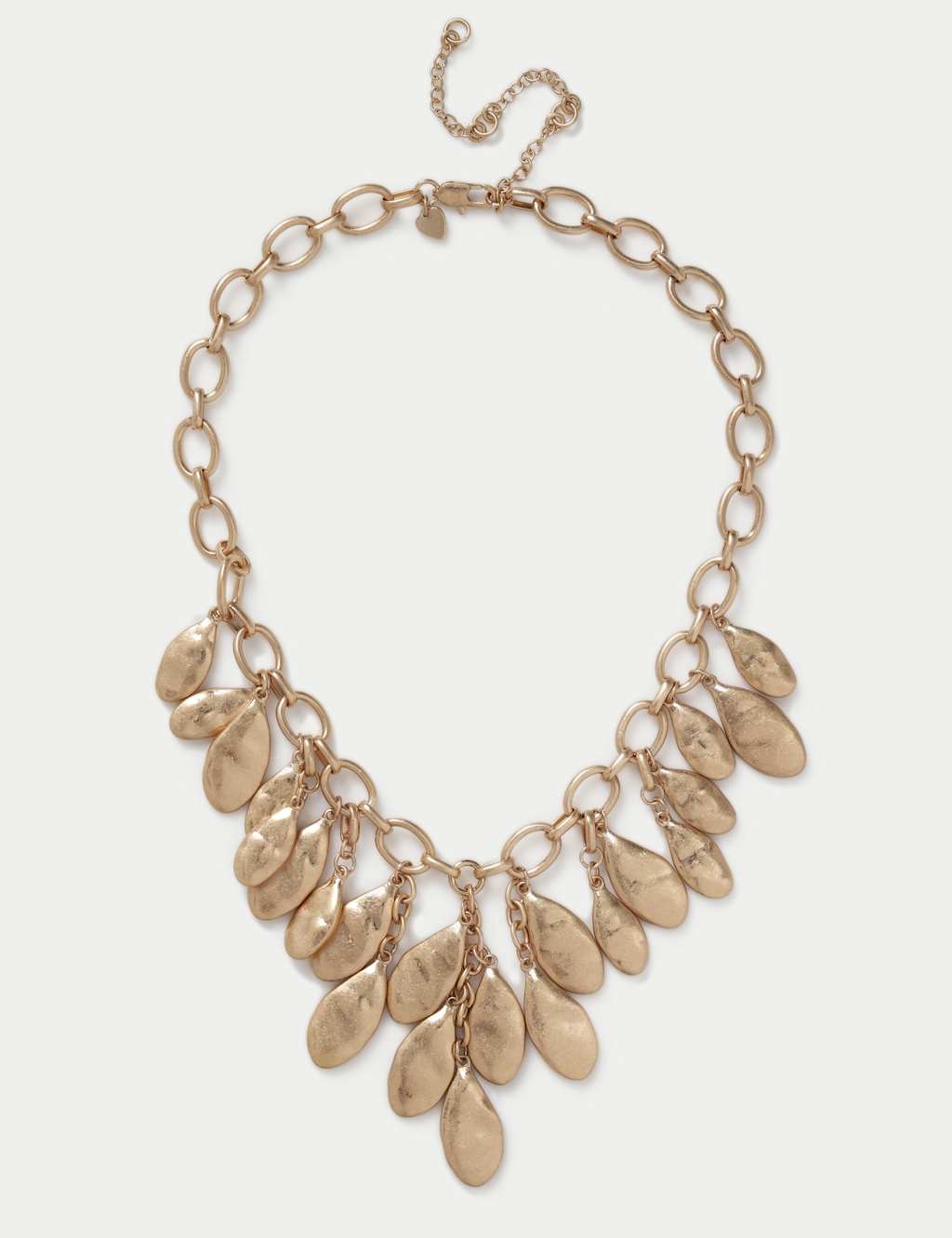 M&S Women's Chunky Leaf Statement Necklace - Gold