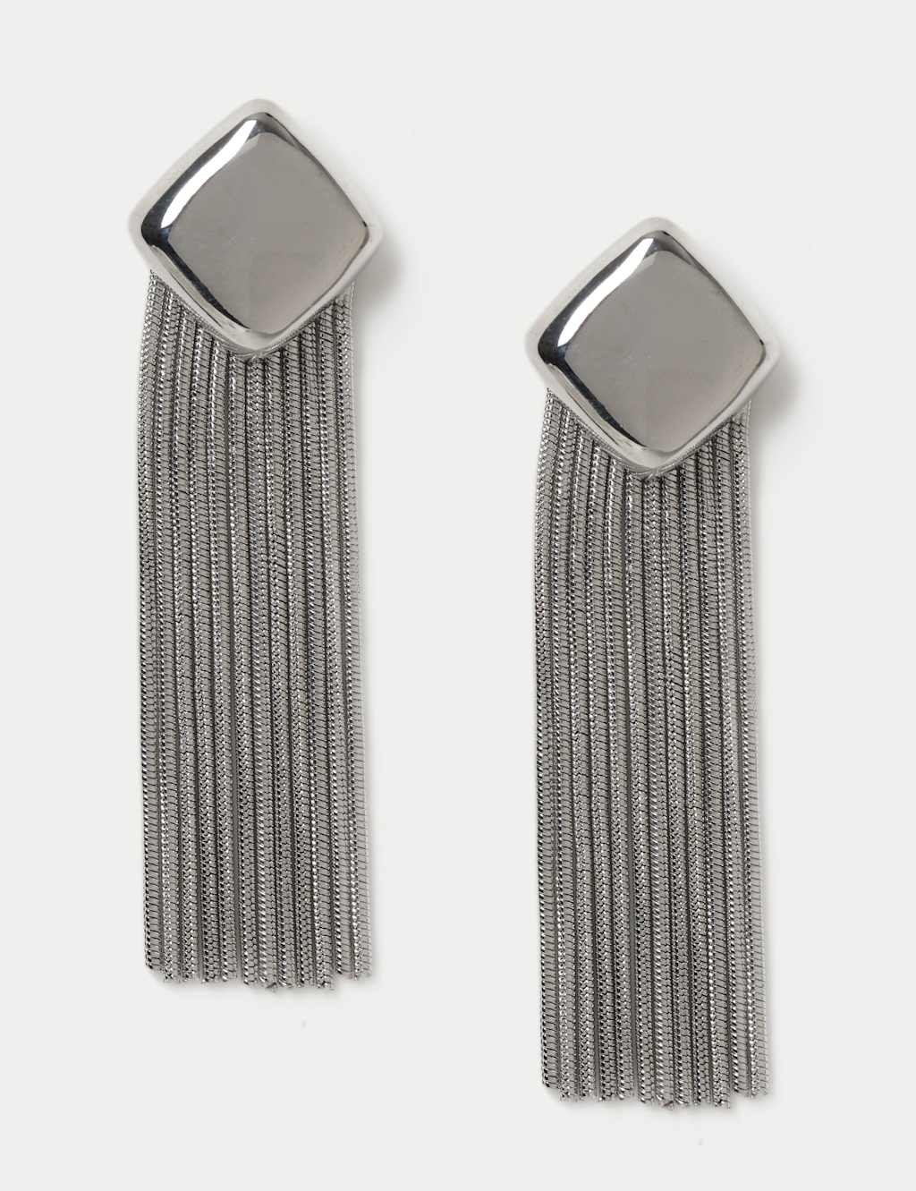 Autograph Women's Diamond Shape Fringe Earrings - Silver