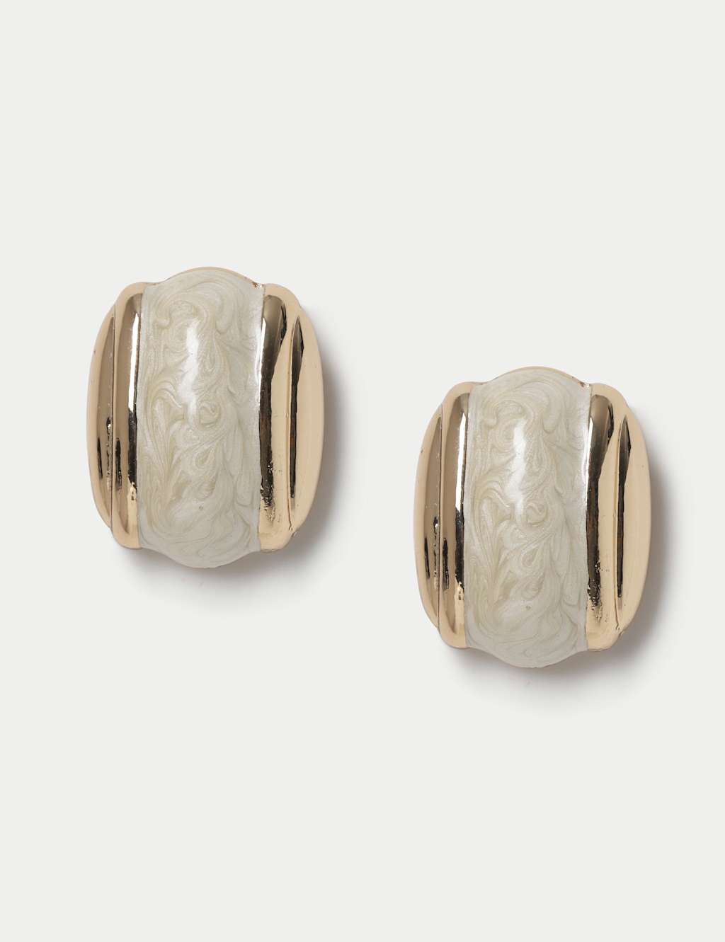 M&S Women's Enamel Stud Earrings - Gold