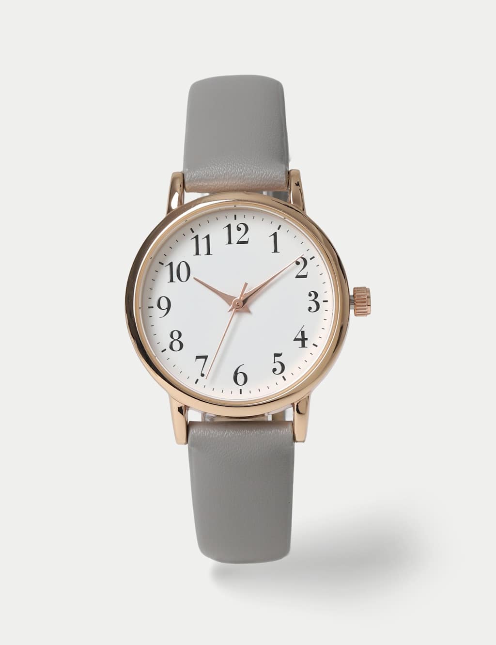 M&S Grey Minimalist Faux Leather Strap Watch - for Women