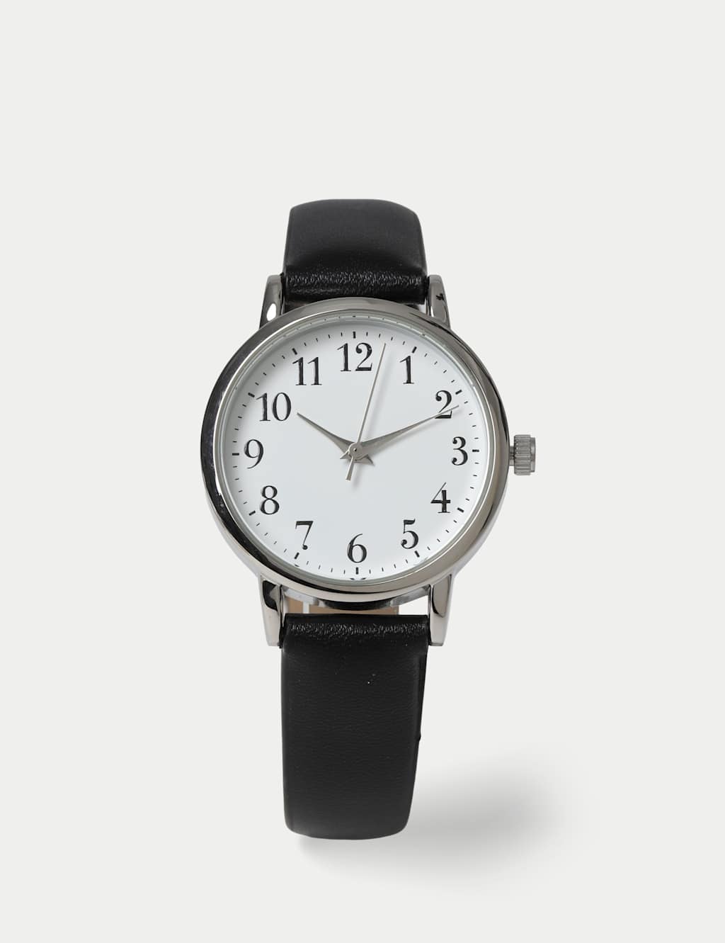 M&S Minimalist Faux Leather Strap Watch - Black - for Women