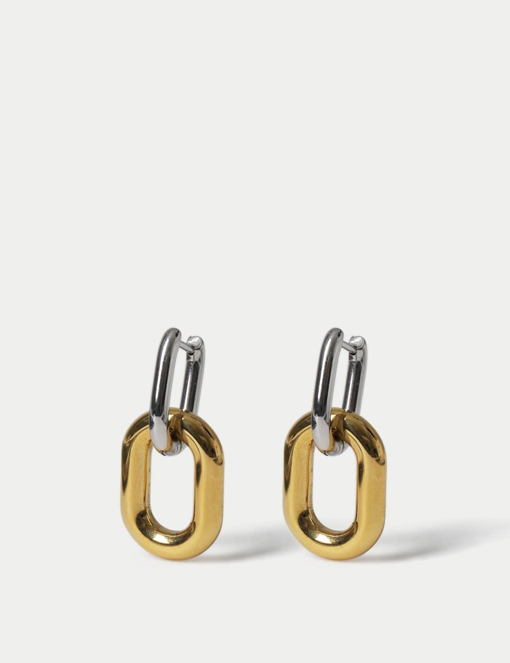 Women's Mixed Metal Link Drop Earrings - Multi - Available at M&S