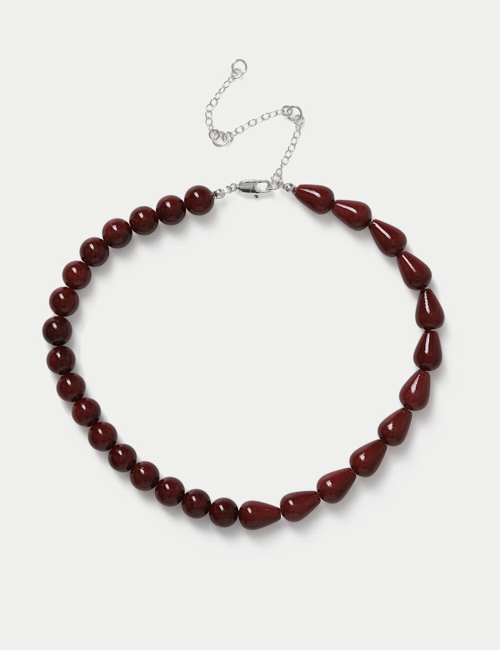 Autograph Women's Mixed Natural Stone Necklace - Burgundy