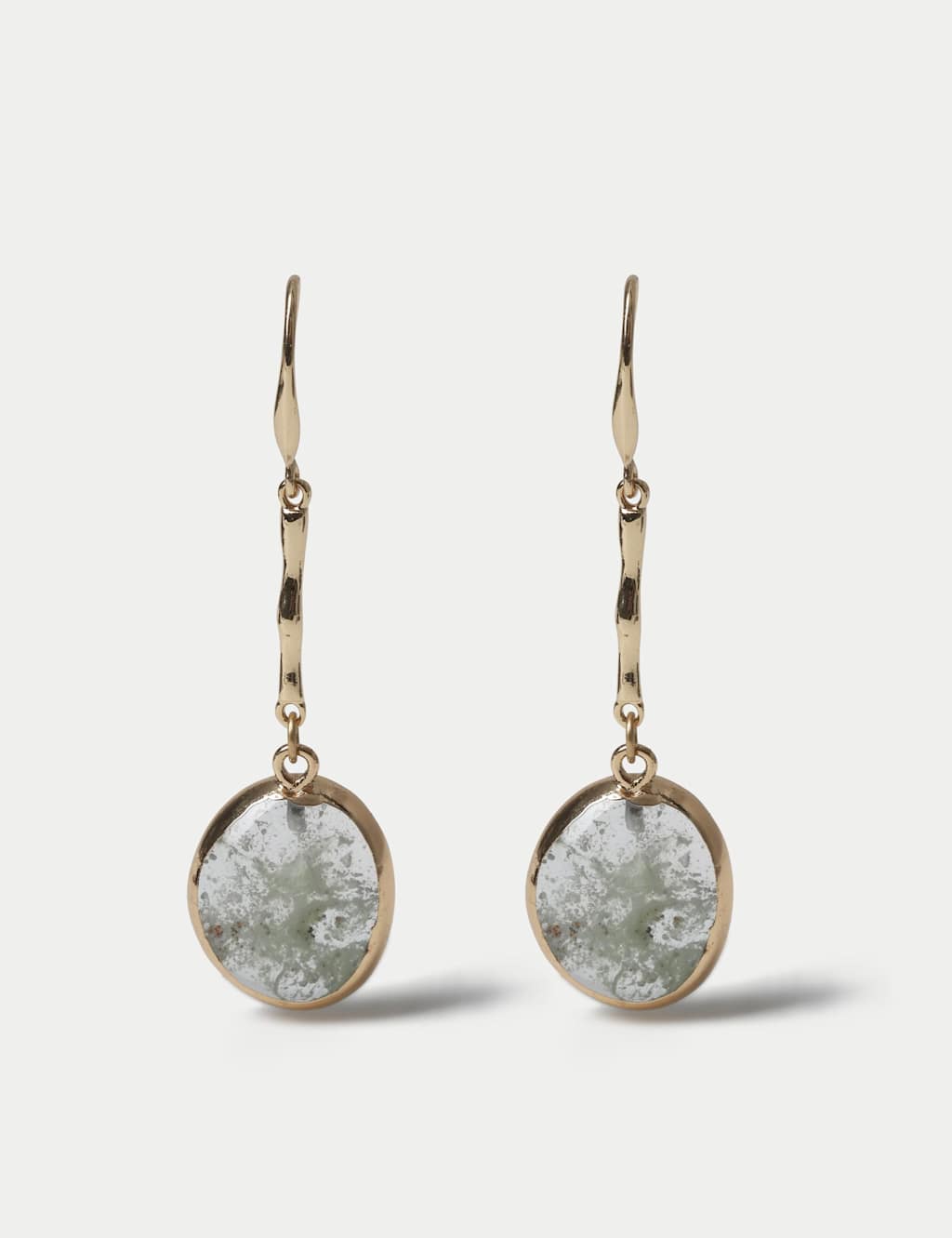 M&S Women's Natural Stone Stick Earrings - Gold