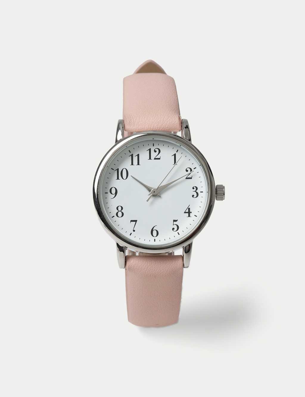 M&S Pink Minimalist Faux Leather Strap Watch - for Women