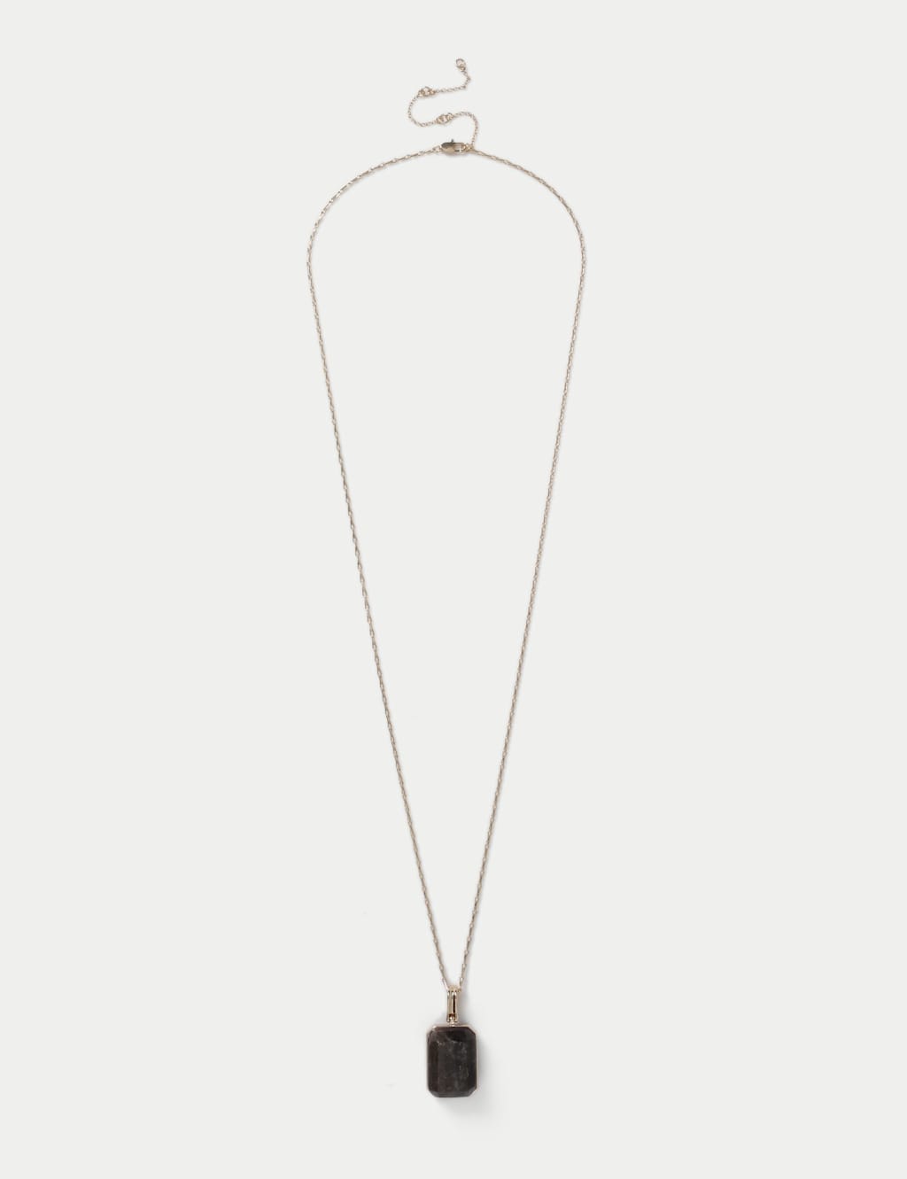M&S Women's Grey Natural Stone Pendant Necklace